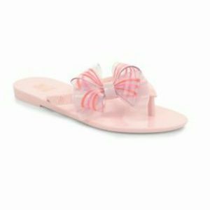 Mini Melissa Harmonic Stripe Bow Thong Sandals